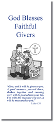 God Blesses Faithful Givers Tri-fold